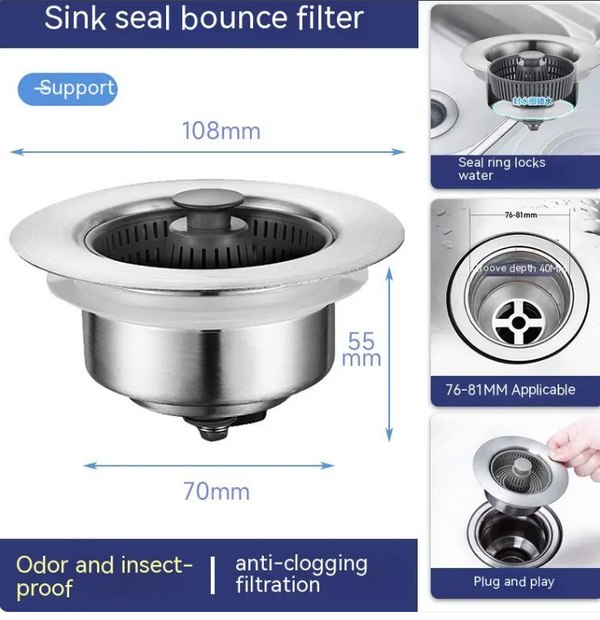 Easy Sink Snap Filter